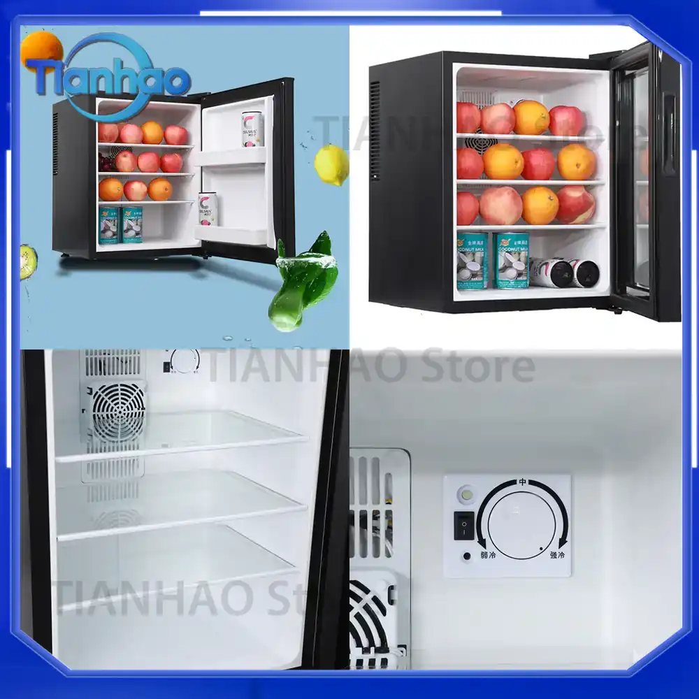 Wine Beer Mini Fridge - Мини-холодильник 40 л с стеклянной дверцей