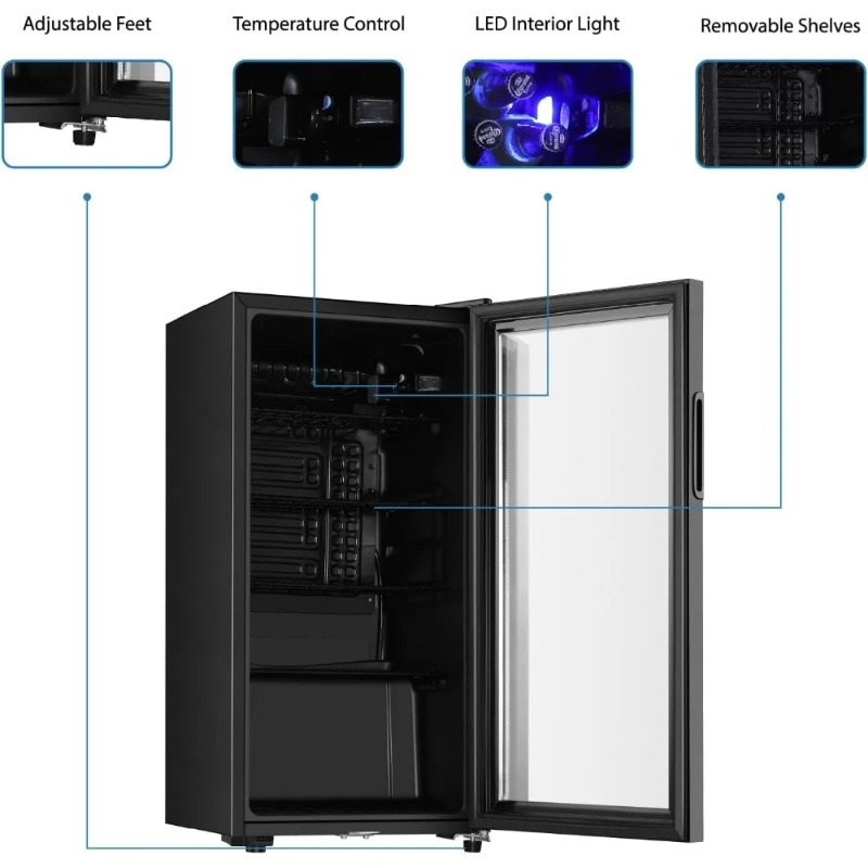 Холодильник для напитков, мини – обзор и цена Wine Beer Mini Fridge